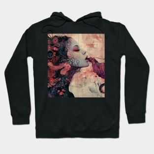 Asian Octopus Monster Woman Painting Hoodie